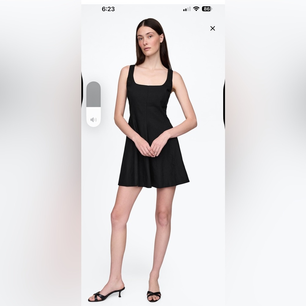 NWT GAP Elegant Black Linen Sleeveless Dress size large